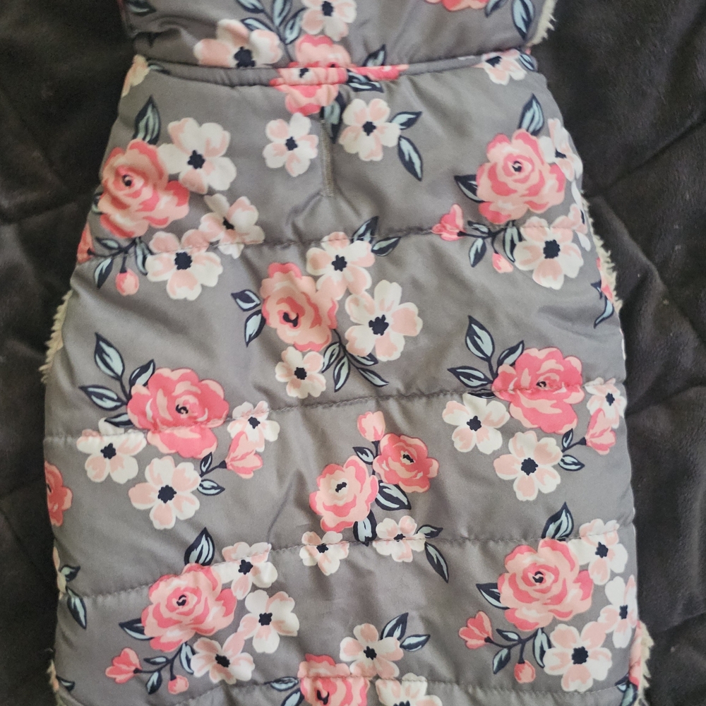 Pet Floral Quilted Dog Jacket